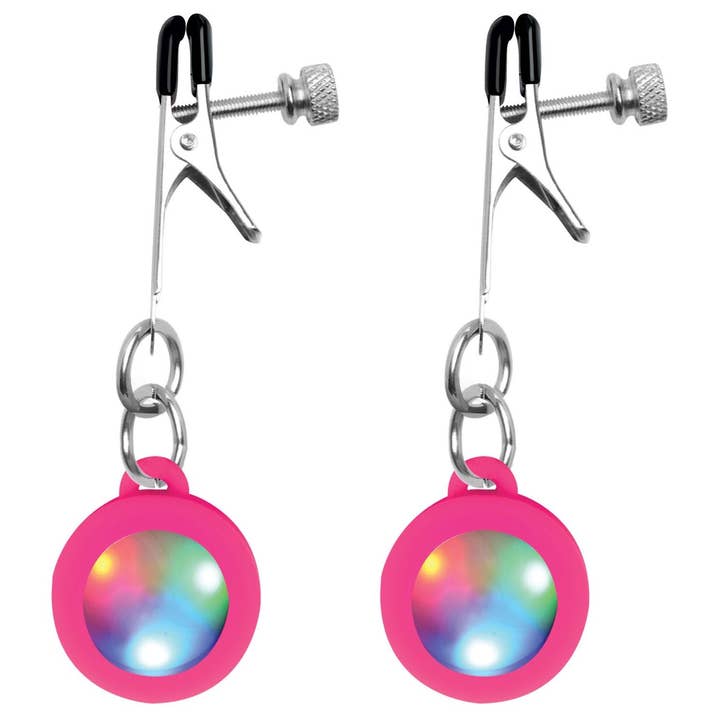 Pinces à tétons lumineuses en silicone pour la vente par Charmed