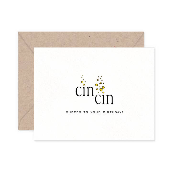 Cin-Cin Birthday for wholesale by Smitten on Paper