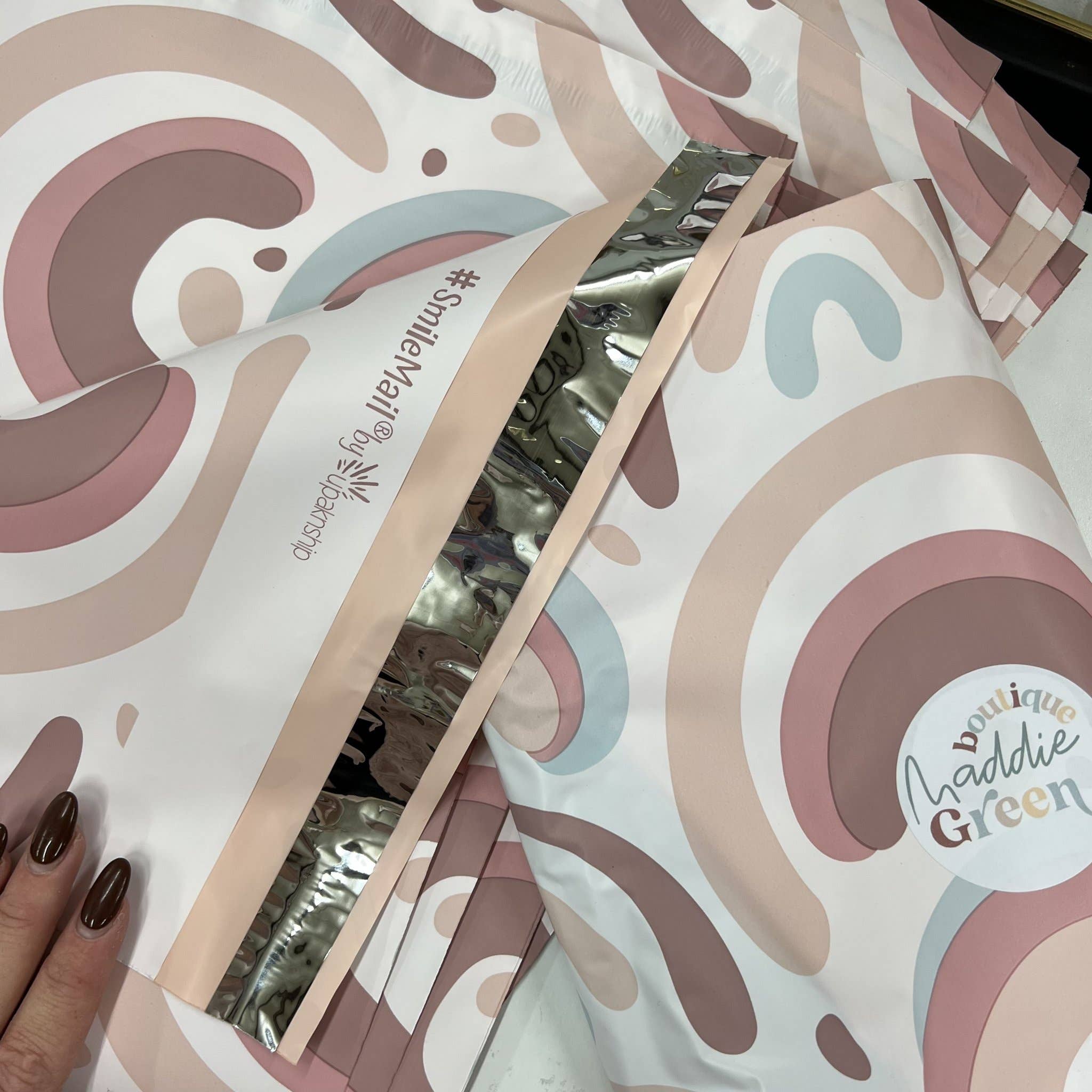 Maddie Green Designs - Wholesale Envelopes - 10x13 Rainbow Poly Mailers1