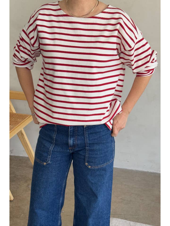 Le Bon Shoppe - Wholesale Tunic - Women's - Marseille Boat Neck Top (2XS/S - 2M/L)