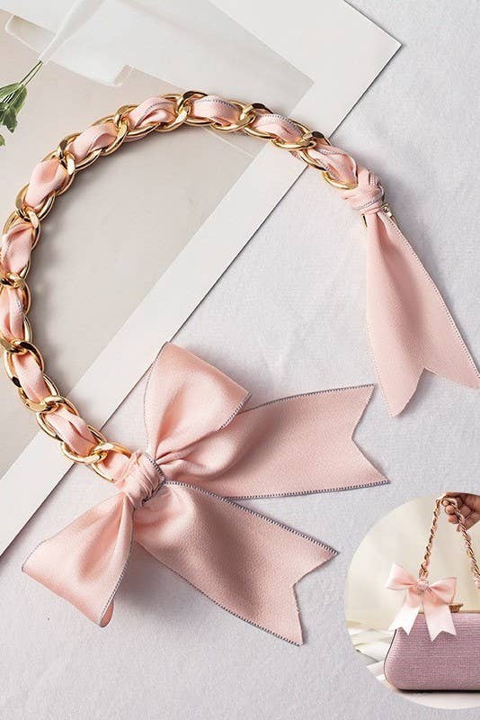 JOSSLYN by wall to wall - Wholesale Keychain - Women's - SILKY BOW PURSE BAG CHARM KEYCHAIN | 40KC1472