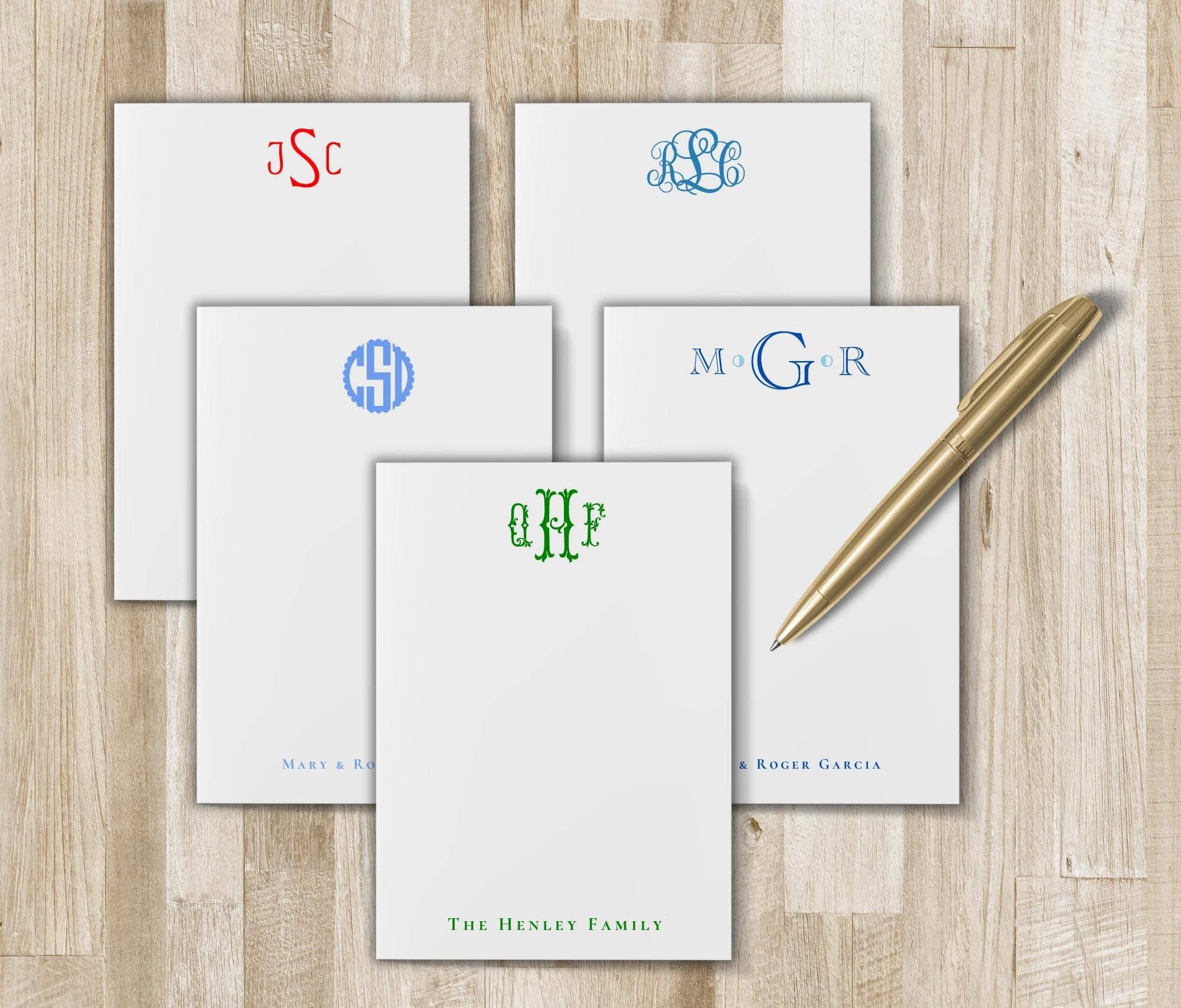 The Winsome Life Stationery - Wholesale Stationery/notecard set - Personalized Monogram Notepad | Customize colors and name | Personalized Gift | Preppy Notepad | Custom Notepad3