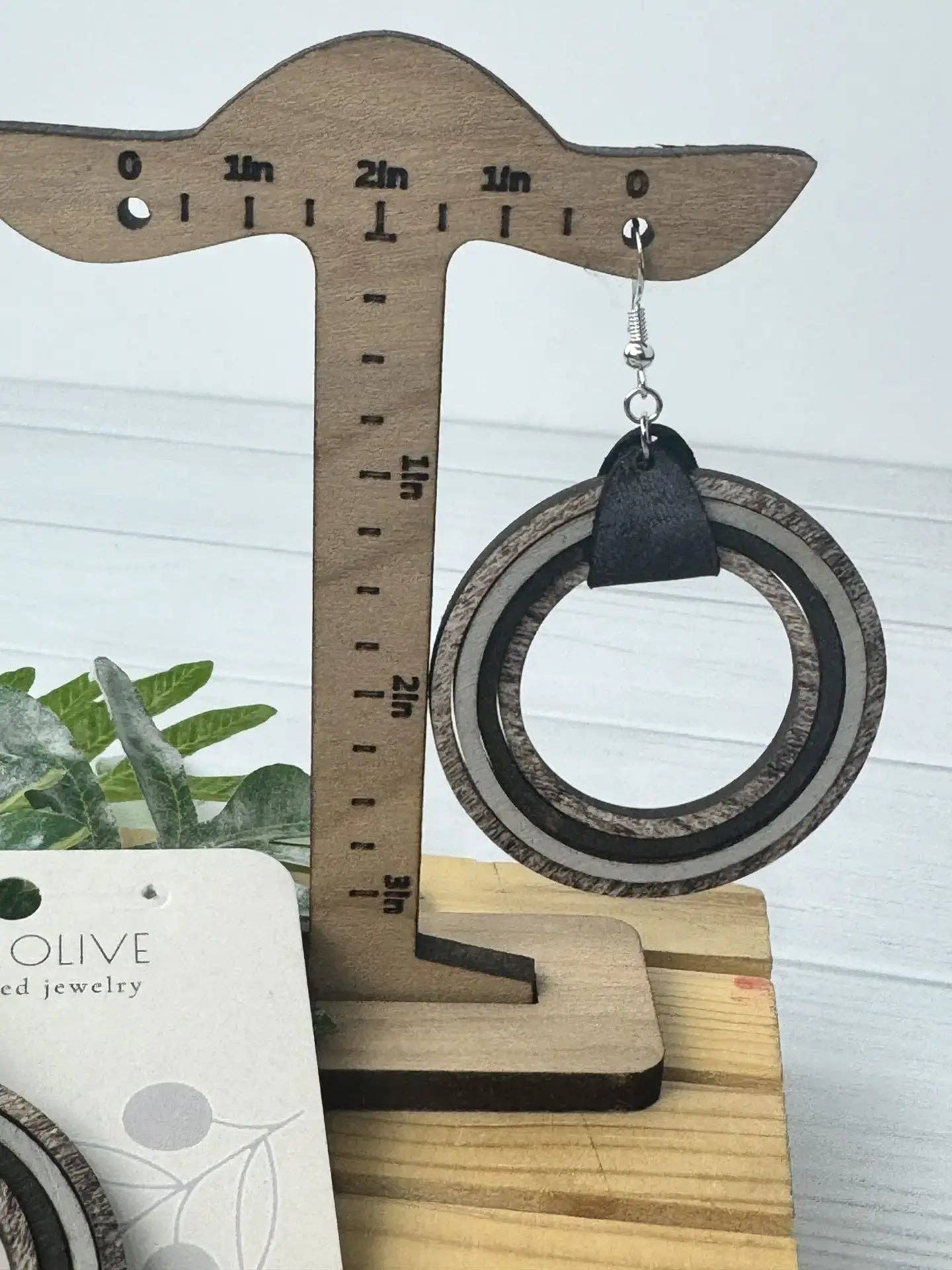 Truly Olive - Vente Boucles d'oreilles pendantes - Boucles d'oreilles créoles bohèmes en bois3