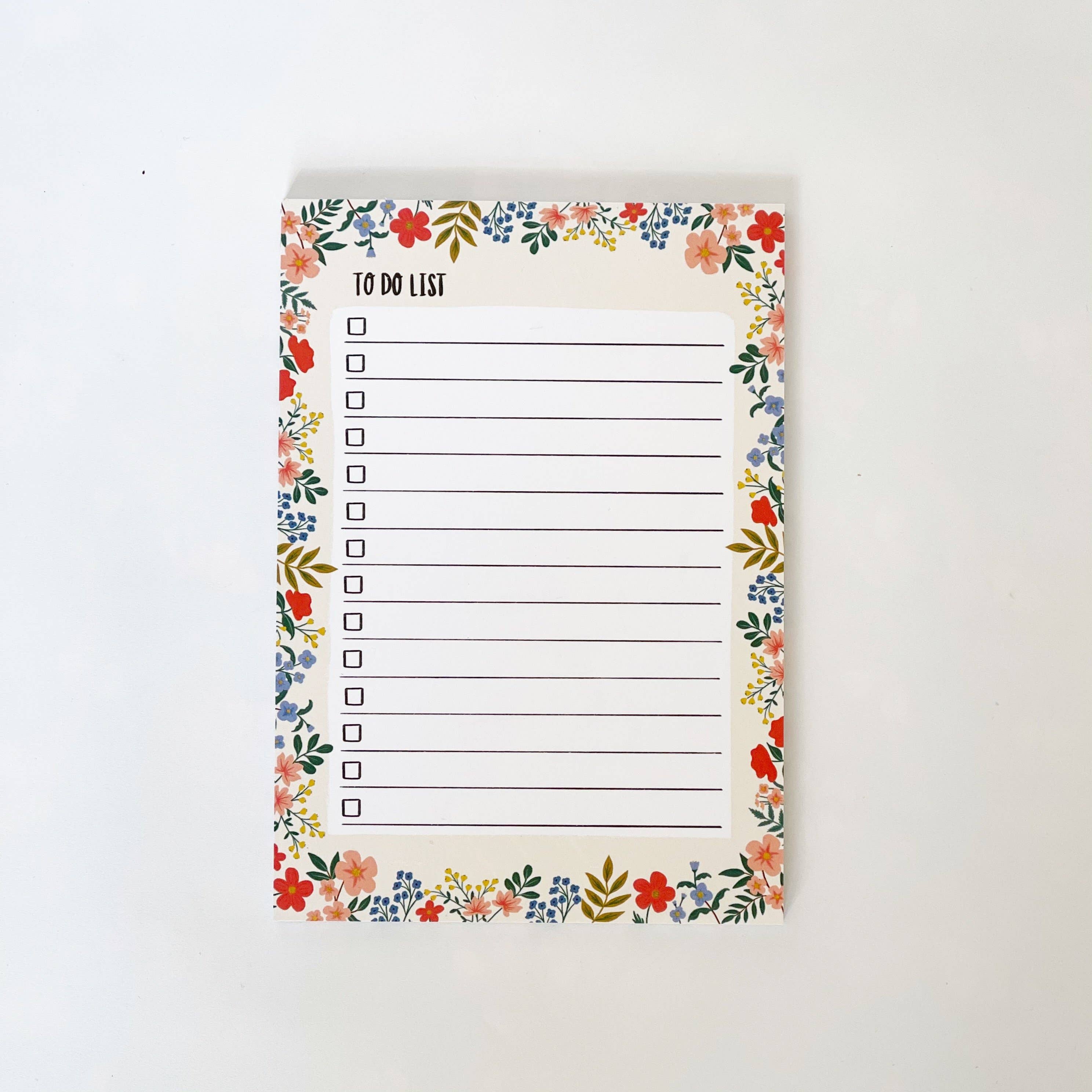 Lomond Paper Co – wholesale Notepad – FLORAL To Do List - Notepad2
