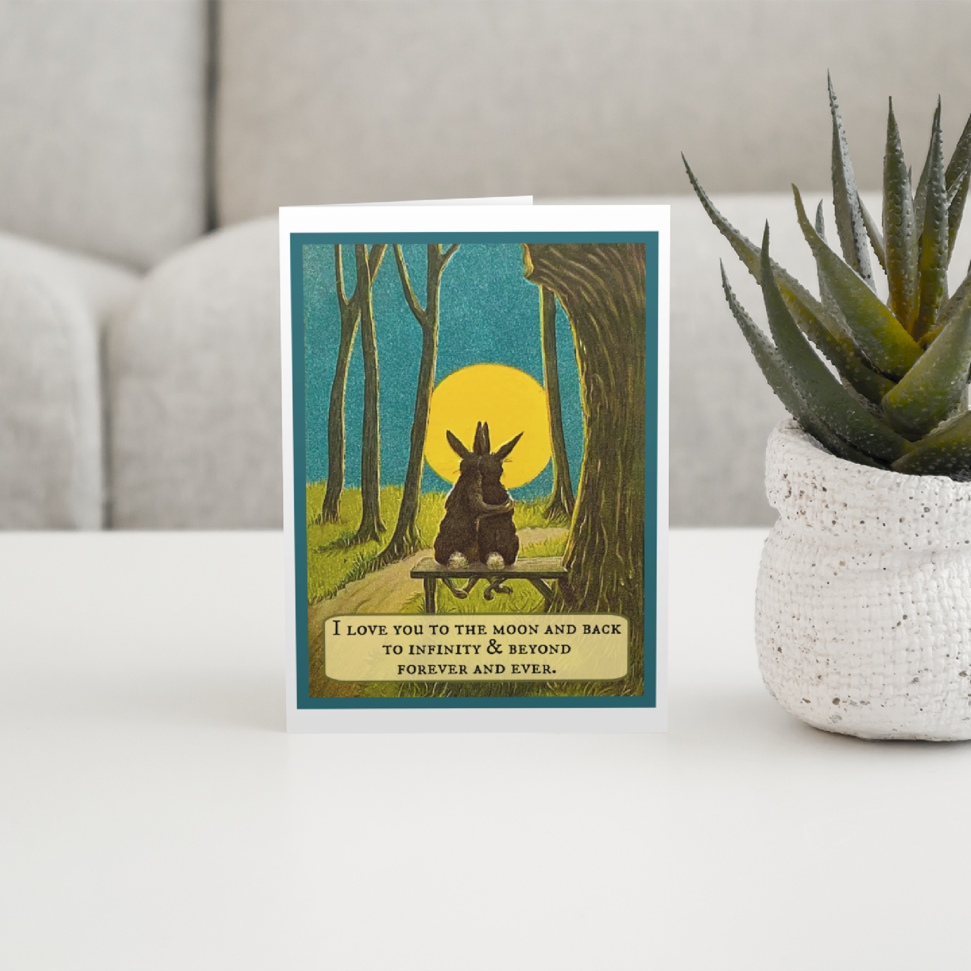 Cheerful Whimsies – wholesale Love card – Greeting Card. I Love You To The Moon And Back To Infinity..3