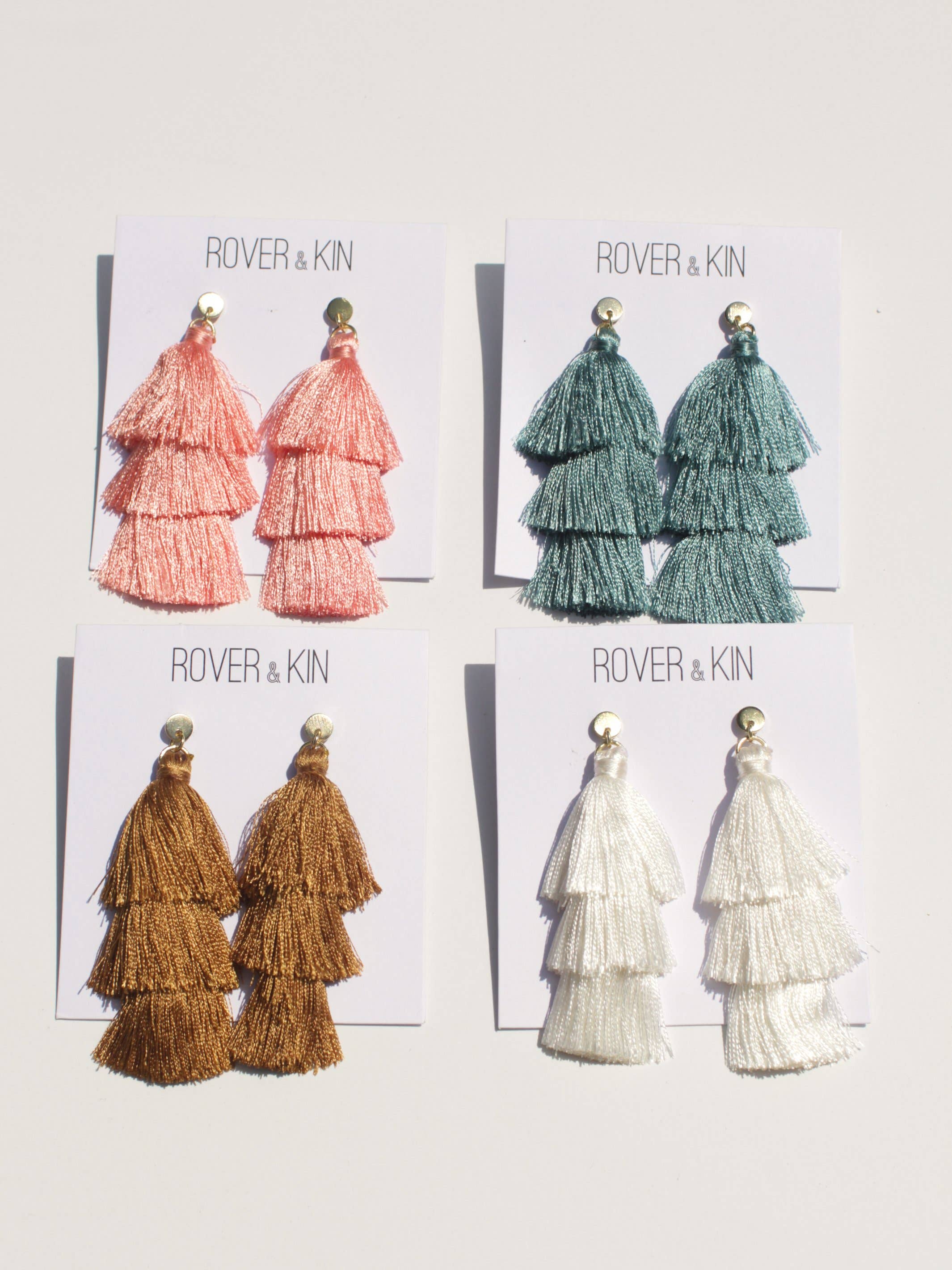 Rover & Kin - Wholesale Tassel Earrings - Tiered Tassel Earrings3