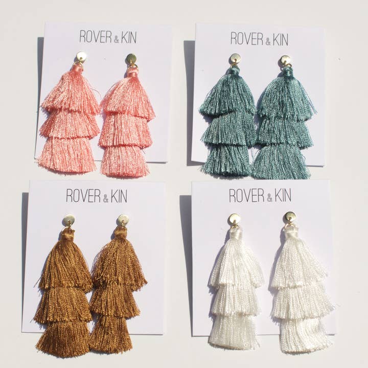 Rover & Kin - Wholesale Tassel Earrings - Tiered Tassel Earrings3