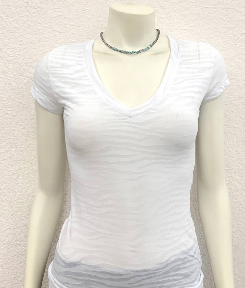 ISAC Trading Inc - Vendita all'ingrosso Collane di perline/perle - 739007, Collana artigianale Navajo quadrata con pietre preziose da 15"2