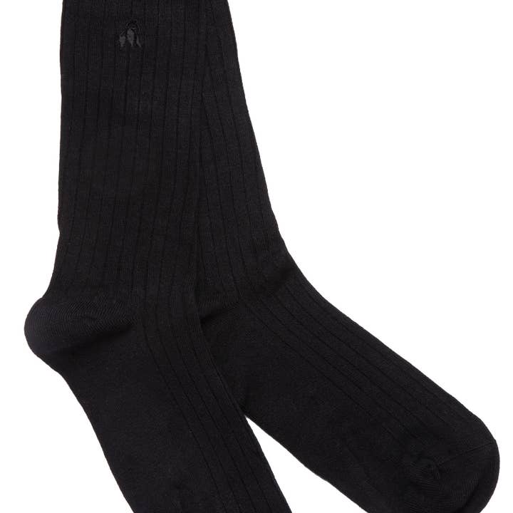 Meias de bambu Jet Black (3 pares) - Masculinas por atacado de Swole Panda