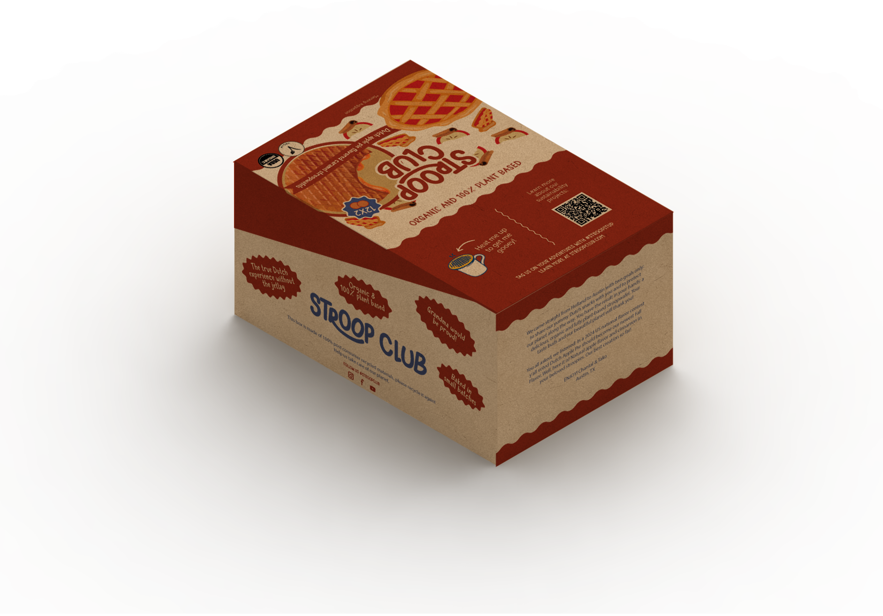 The Stroop Club (UK) – wholesale Biscuit – Apple Pie Caramel Organic and Plant Based Stroopwafel 2-pack5