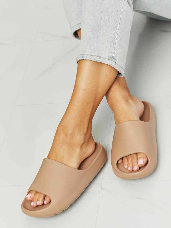 NOOK JOI In My Comfort Zone Slides in Beige for wholesale by Fashion Quality Boutik
