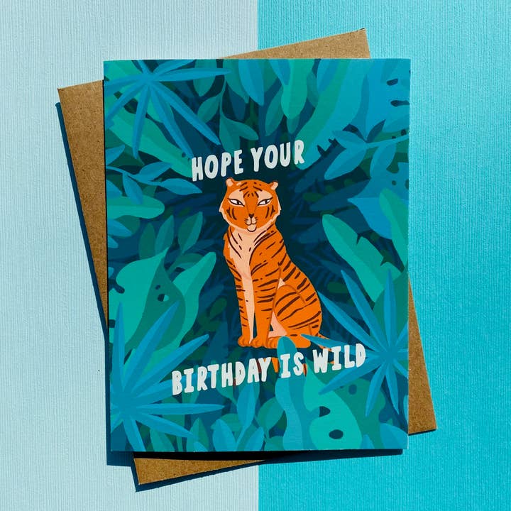 Tiger Birthday Card for wholesale by Top Hat and Monocle