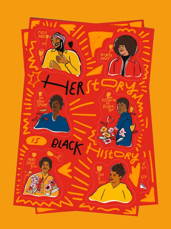 HerStory Black History Sticker Sheet #1 for wholesale by Pretty In Ink Press