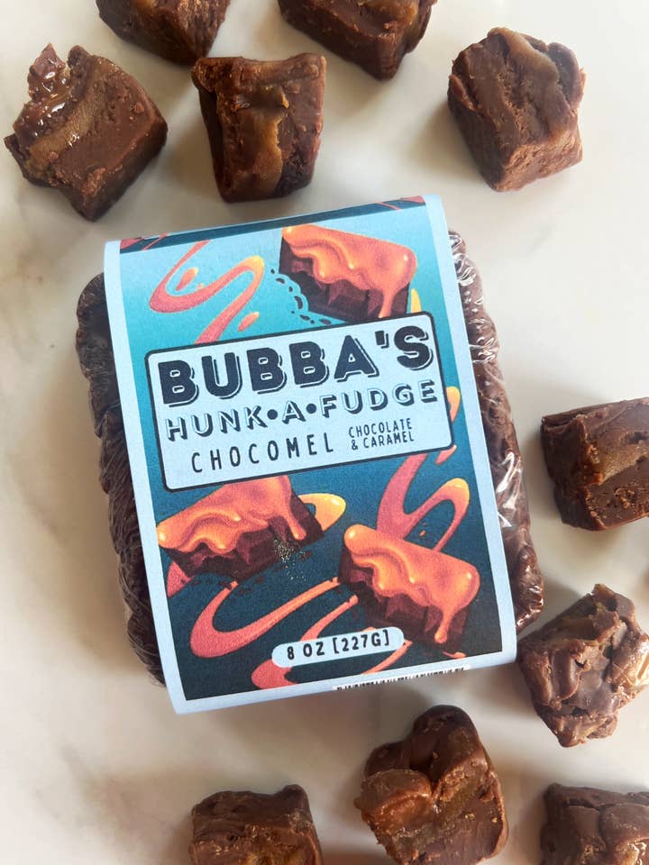 FUDGE AU CHOCOMEL DE BUBBA (CHOCOLAT AU CARAMEL) pour la vente par Bubba's Fudge