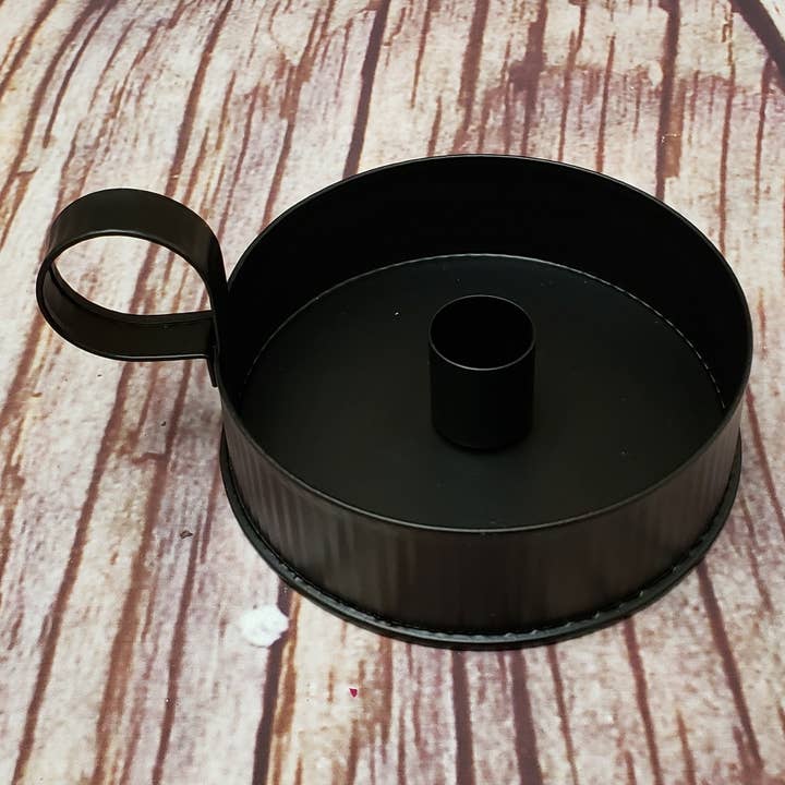 Black Round Taper Candle Holder for wholesale by A.T. Imports