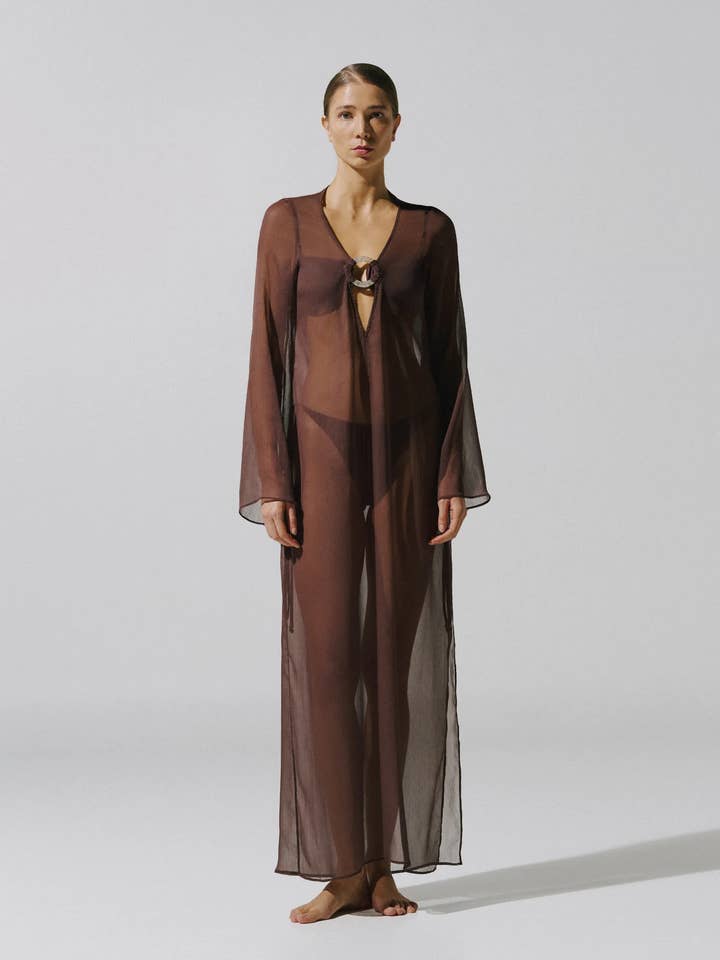 Moon Maxi Cover Up Brunette for wholesale by Baobab