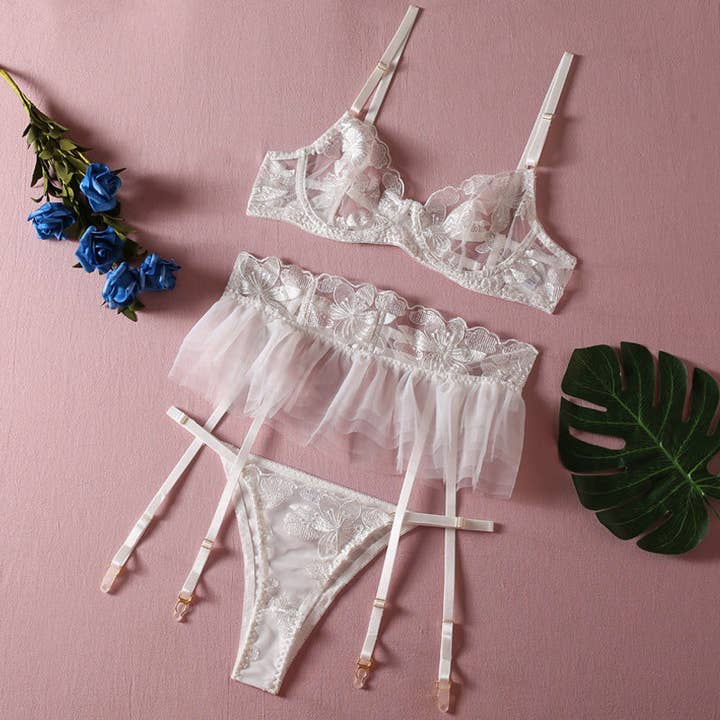 Sweetkama – Engroshandel Lingeri - Dame – Sexy Charm Lace Lingeri Sæt R1130A