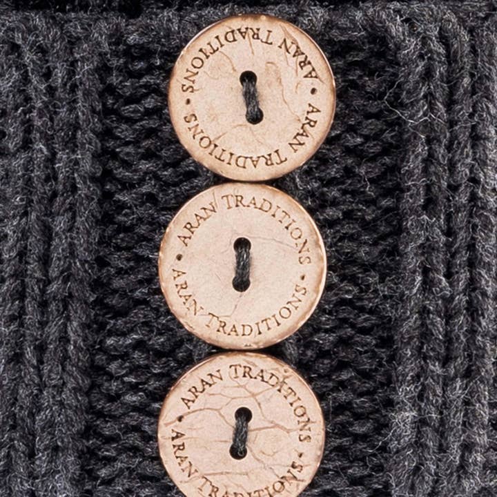 Aran Traditions - Wholesale Beanie - Women's - Aran Diamond Cable Button Hat7