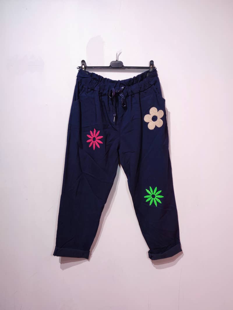Pomelo paris - Wholesale Pants - Women's - MOON PANTS 3 FLOWERS1