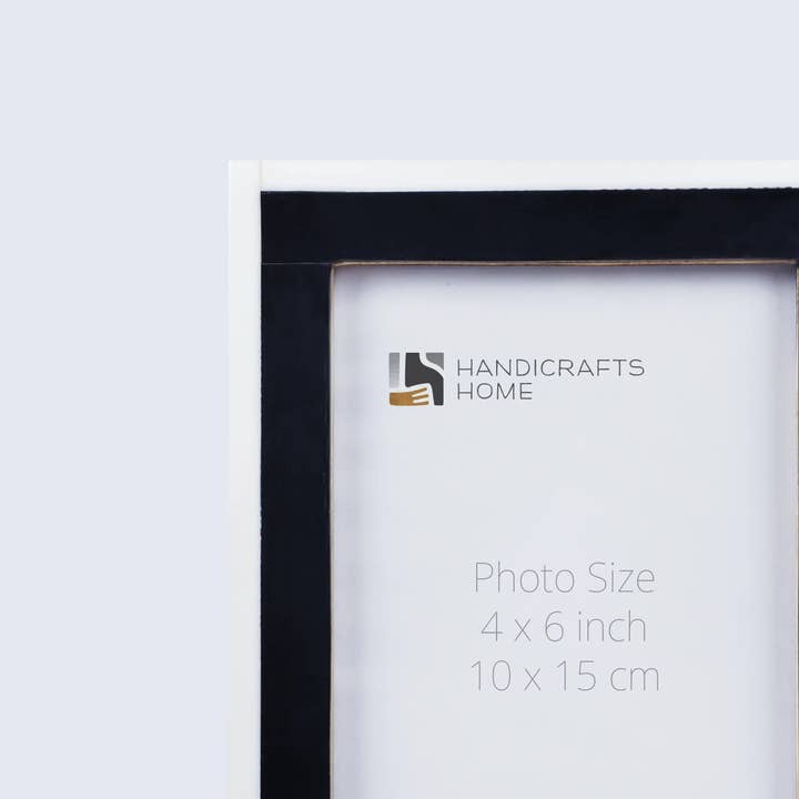 Schwarz-weiß Klassischer Bilderrahmen mit Knochenintarsien Schwarz & Weiß, 4x6, 5x7, 8x10 für den Großhandel auf Faire3