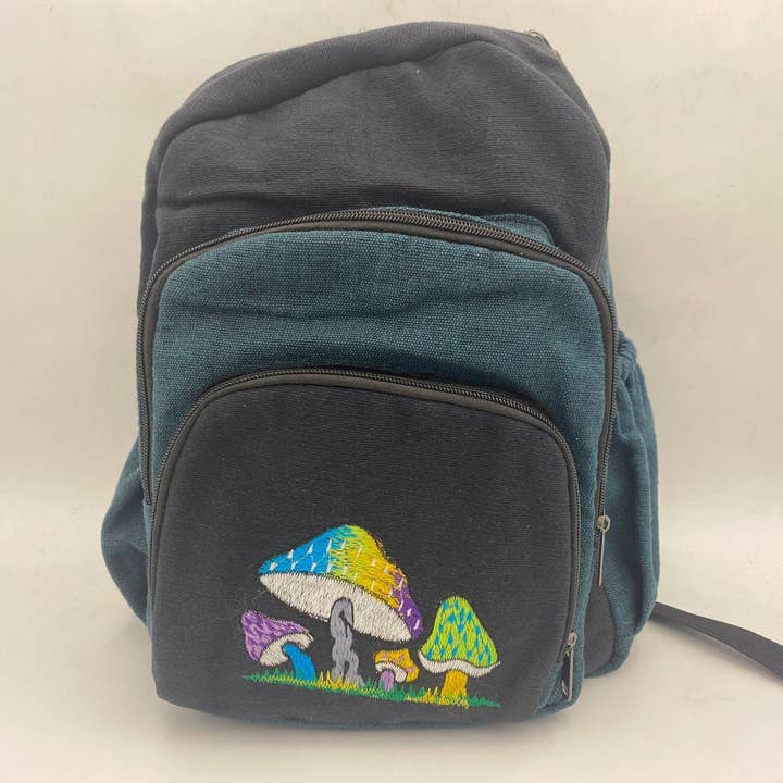 Mochila de lona com cogumelos Personalizada - Saco Infantário - Creche por atacado de Fwosi