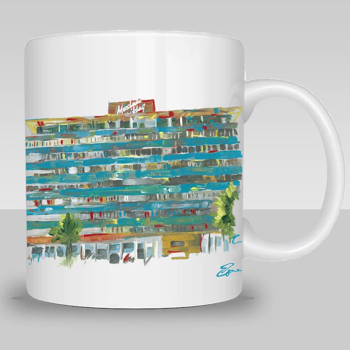 Dallas – Meadows Building Coffee Mug for wholesale by Eric Hanson Artwork