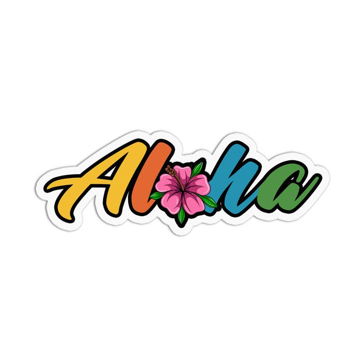 Hawaii Aloha 2 Vinyl Waterproof Stickers for wholesale by Girls Printing House
