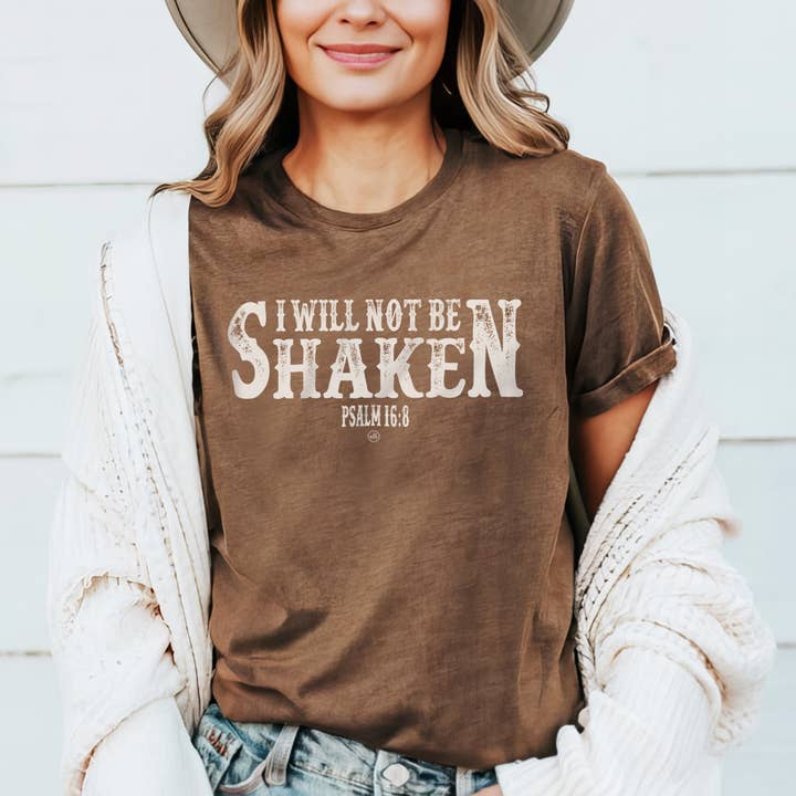 Ich werde nicht erschüttert werden Christian Tee für den Großhandel von Never Lose Hope Designs