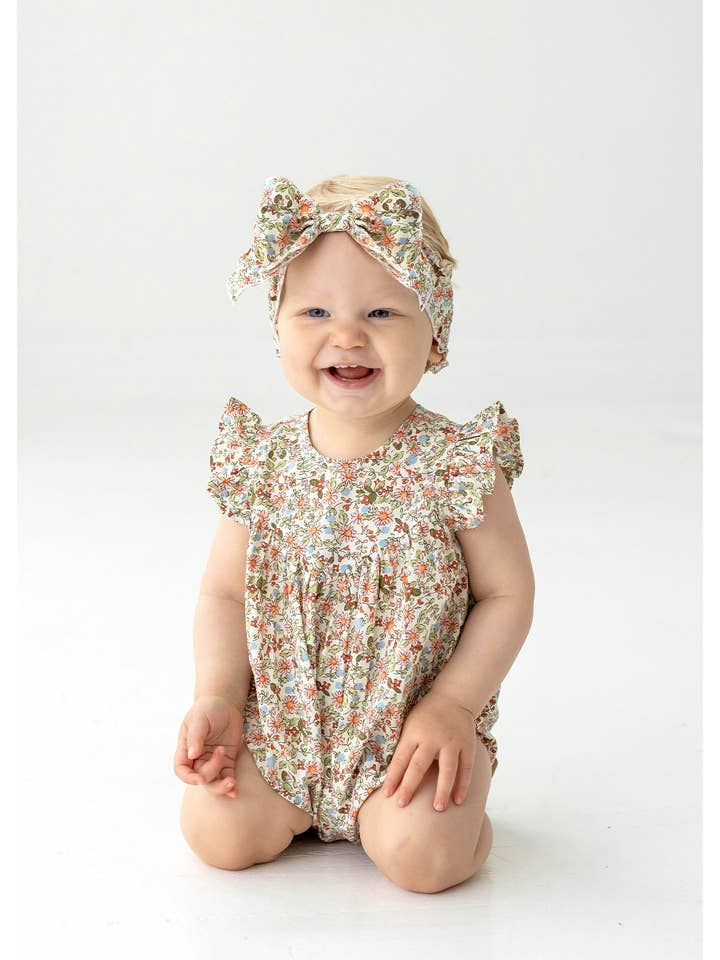 Multi Sunset Fields Baby Romper for wholesale on Faire