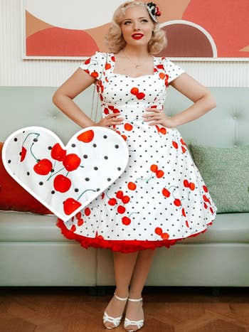 Plus Size Rockabilly Cherry Dress From Dolly And Dotty
