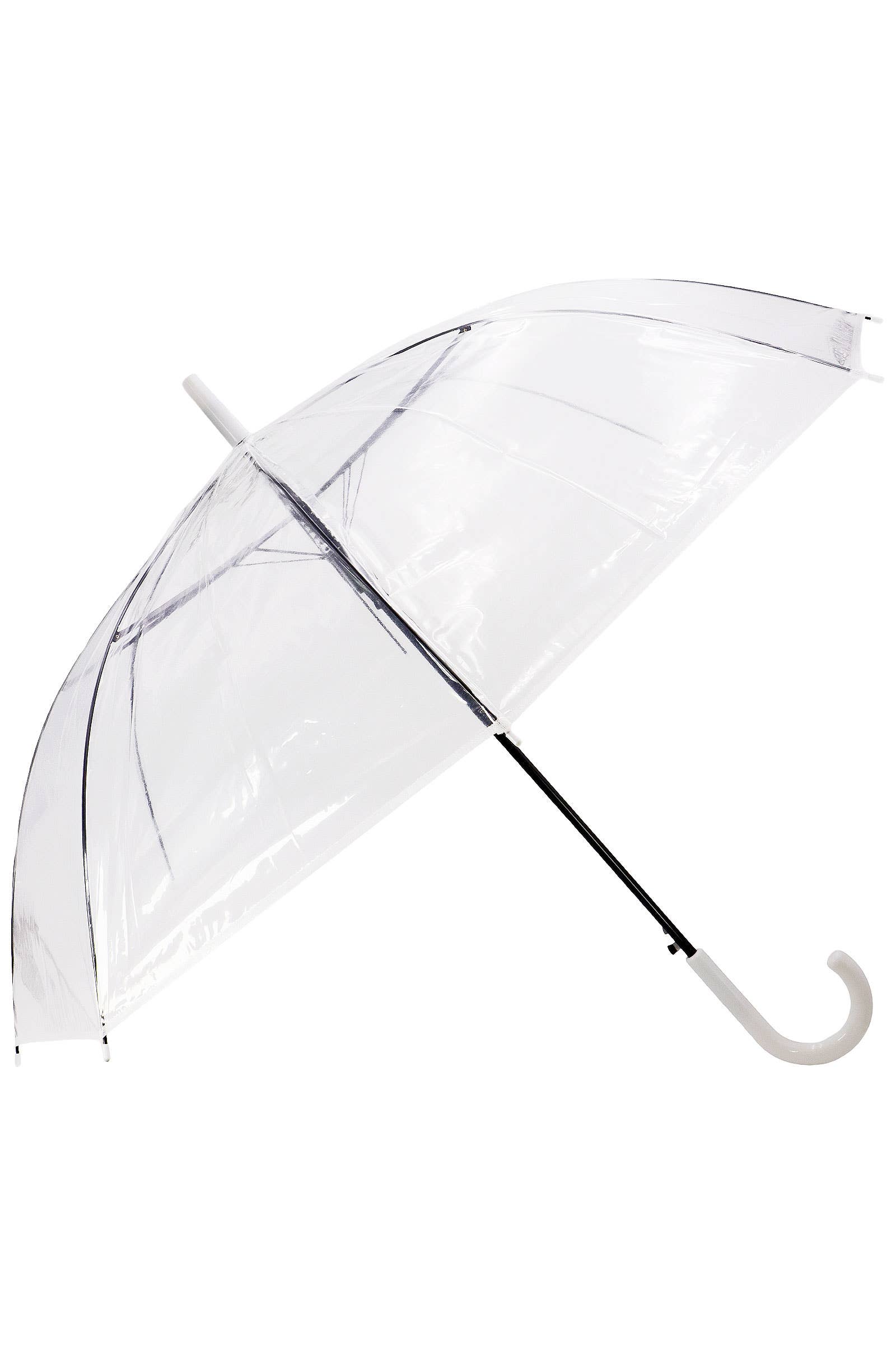 Clear White Pvc Auto Open Fold Umbrella for wholesale on Faire2