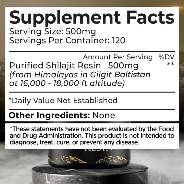 Health & Wellness Associates Inc. - Wholesale Oral Supplement/Vitamin - Pure Himalayan Organic Shilajit Resin 500mg Per Serving - 80% Fulvic Acid – 2 oz1