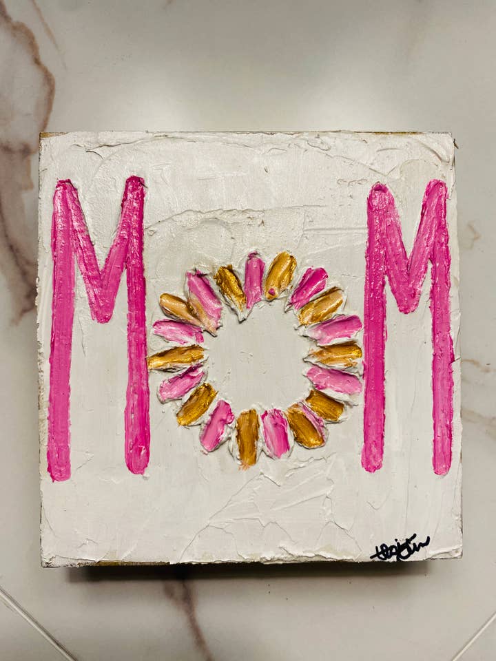 MOM Wood Block for wholesale by Loftin Design Co