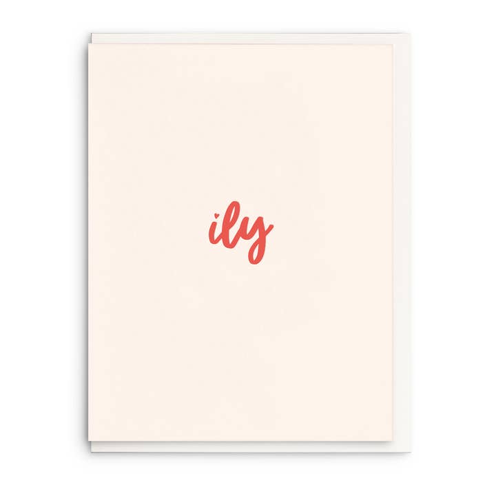 Lily : I love you - Carte de vœux Letterpress Love pour la vente par Dahlia Press