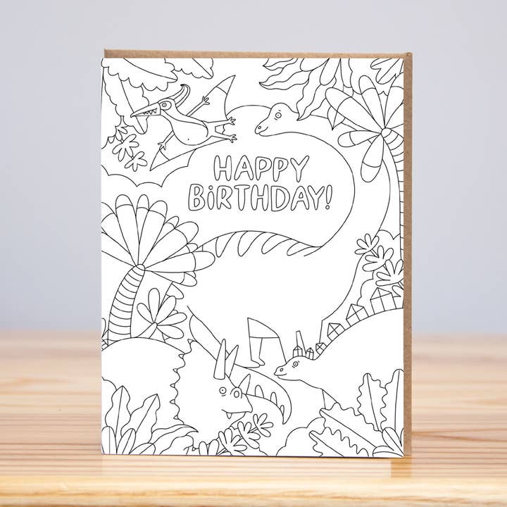 Huckleberry Letterpress - Venta al por mayor Tarjetas de cumpleaños - Tarjetas para colorear tipográficas (juego de 6, tipografía)0