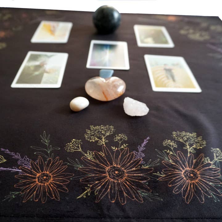 Hidden Crystal Tarot - Wholesale Tarot Cards - Kitchen Witch Herbology, Smoke Cleansing, Altar-Tarot Cloth6