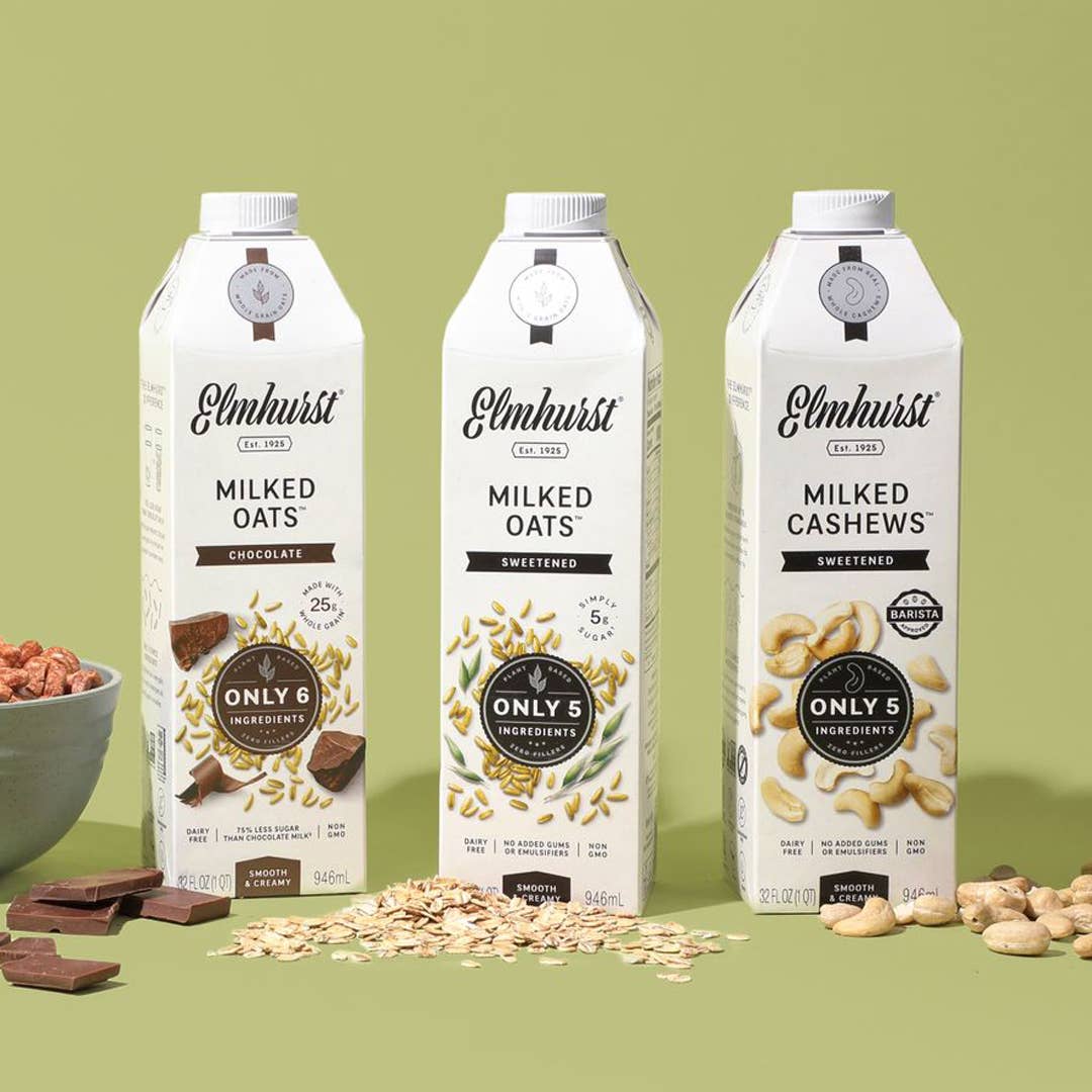 Elmhurst 1925 - Wholesale Non-Dairy Milk - Lightly Sweetened Cashew Milk, 32oz [6-Pack]4