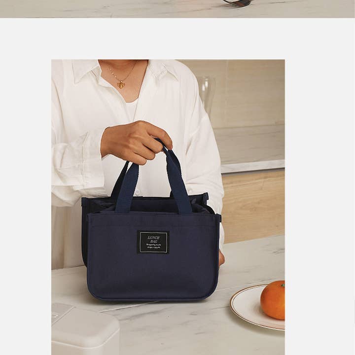 ACCITY - Wholesale Lunch Bag/Box - CASUAL PICNIC INSULATED DOUBLE LAYER BENTO BAG_CWAB18243