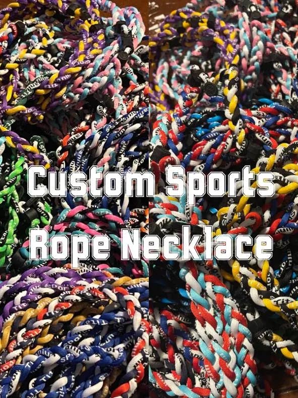 Custom Sports Titanium 3-Rope Tornado Necklace for wholesale by Sideline Mamas