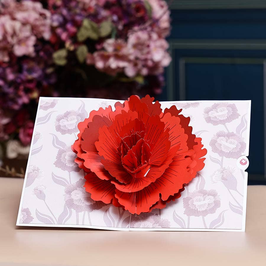 Unipop Cards, LLC - Wholesale Gewone wenskaart - Carnation Flower pop-upkaart - Pop-upkaart voor Moederdag7
