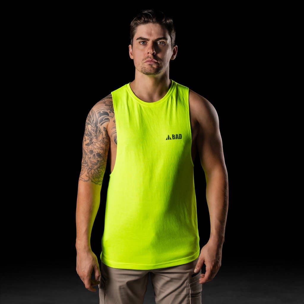 BAD WORKWEAR - Vendita all'ingrosso Canotta - Uomo - CANOTTIERA AD ALTA VISIBILITÀ CON MARCHIO BAD®5
