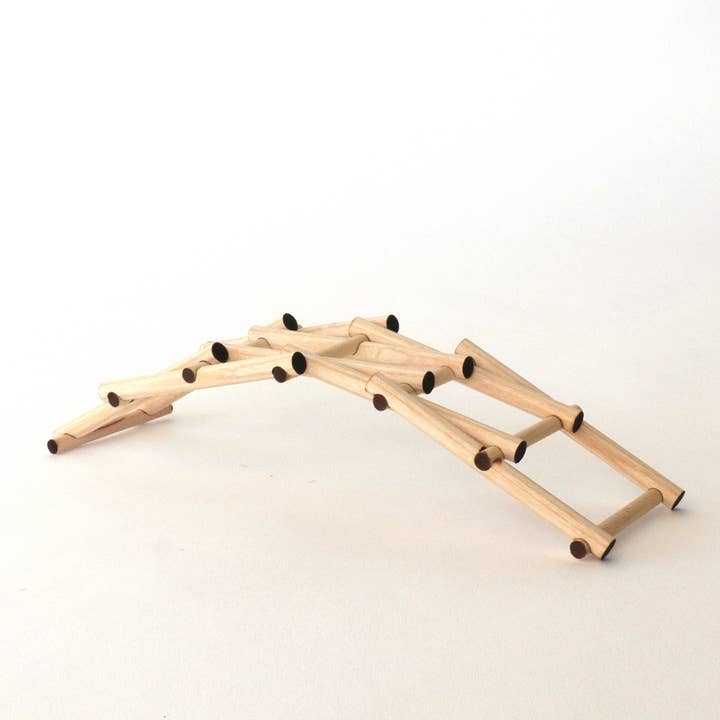 Dahimo - Vente Kit de bricolage - Kit modèle en bois éducatif du petit pont autoportant de Vinci2
