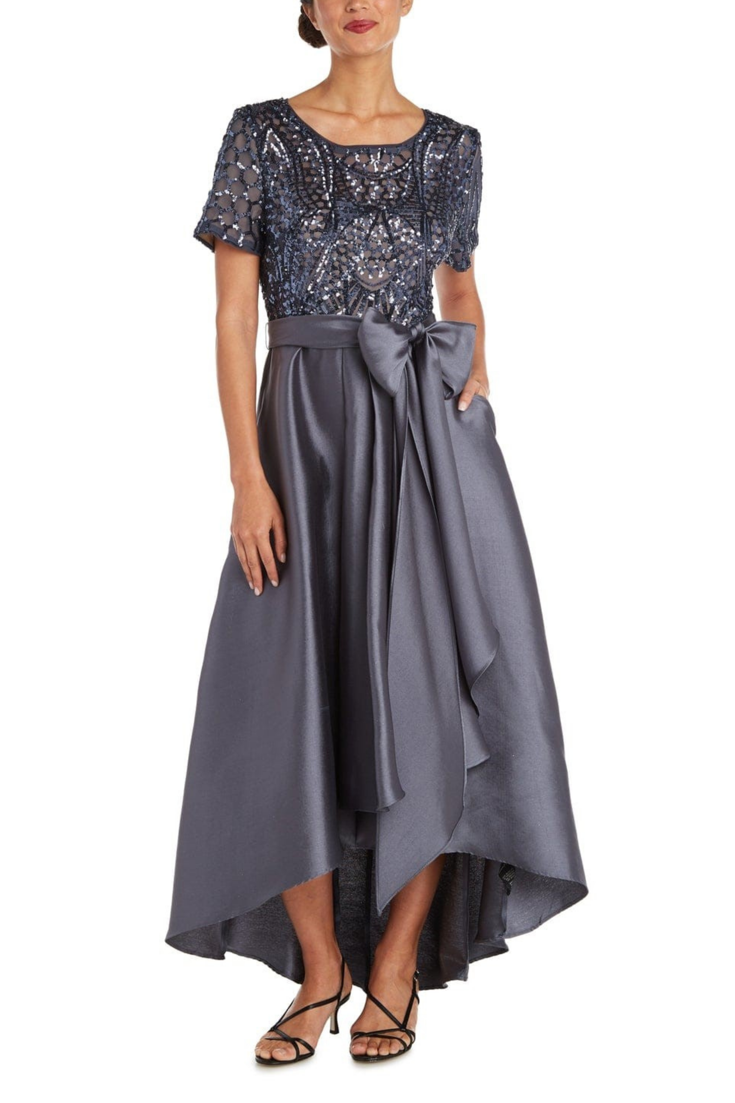 New Yorker's Apparel – wholesale Gown – Women's – RM Richards Sequin Hi-Lo Evening Dress (MORE COLORS)0