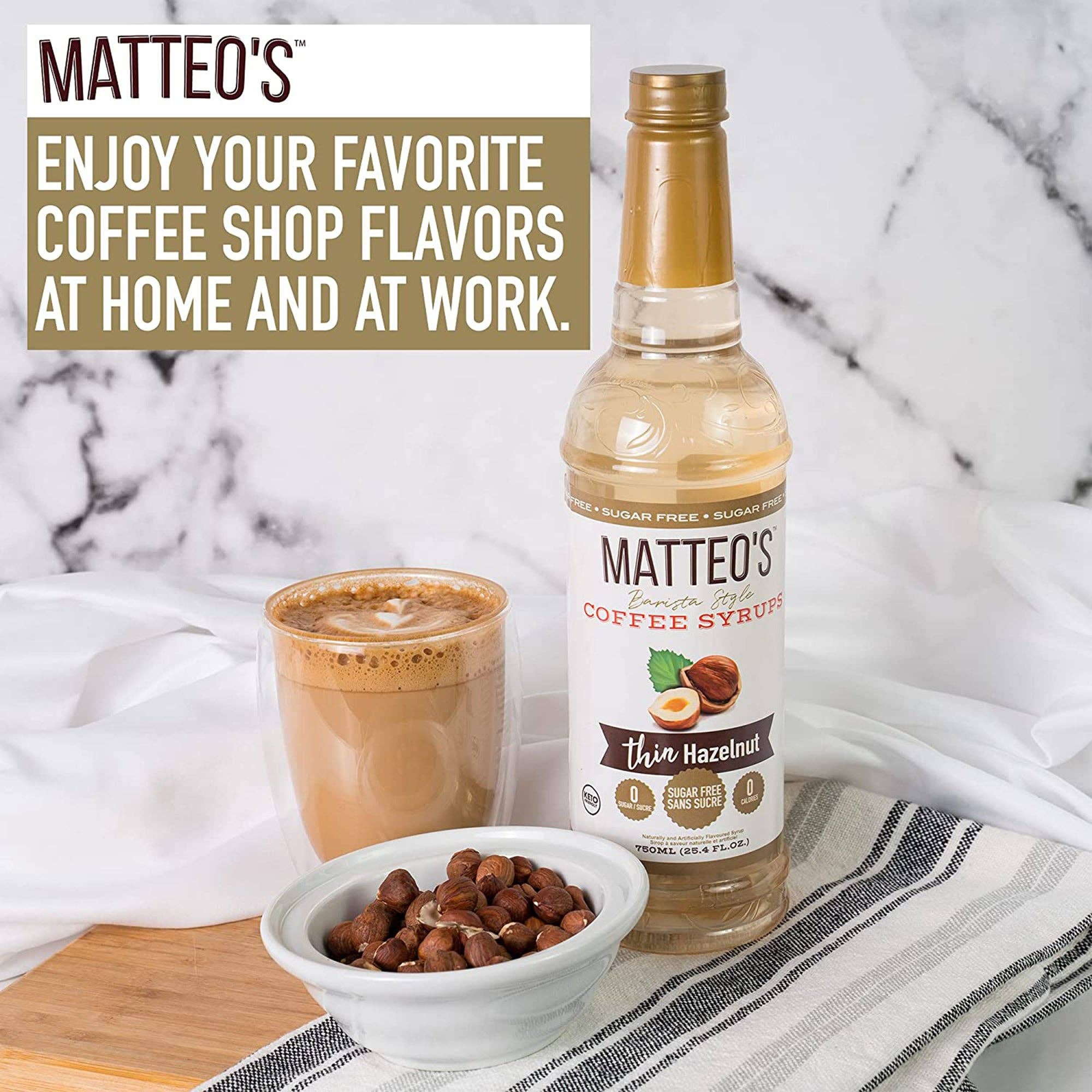 Matteo's - Wholesale Iced Coffee/Cold Brew - Sugar Free Coffee Syrup, French Vanilla1