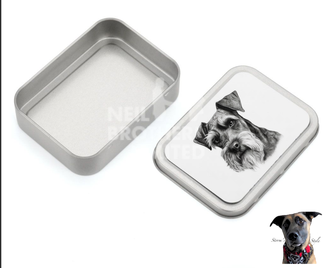 Storms Style - Vente Bocal à friandises – chien - Boîte à friandises en métal pour petit chien noir et gris - de nombreuses races44