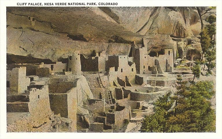 Found Image Press - Wholesale Sticker - Sticker CO-171 Cliff Palace, Mesa Verde, Colorado0
