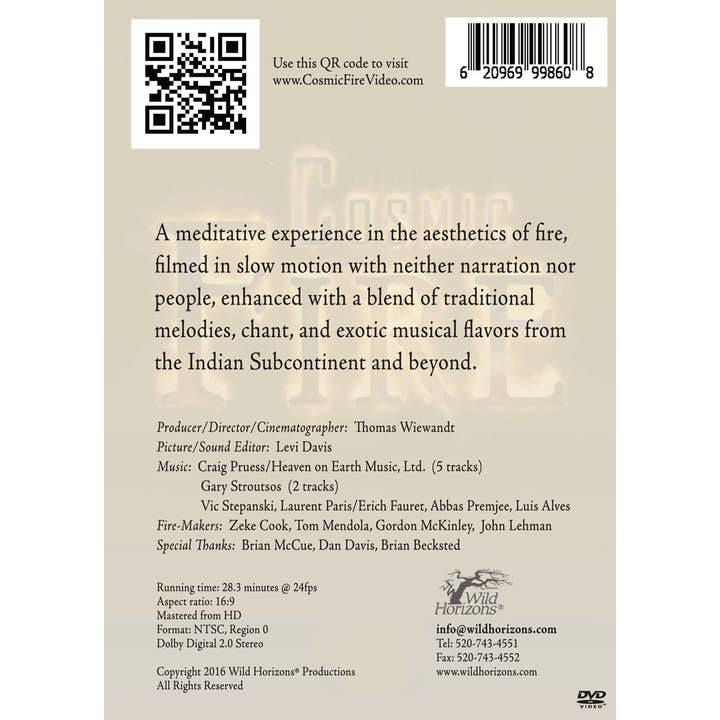 Wild Horizons Productions - Vente DVD - DVD : Vidéo COSMIC FIRE pour la relaxation/méditation1