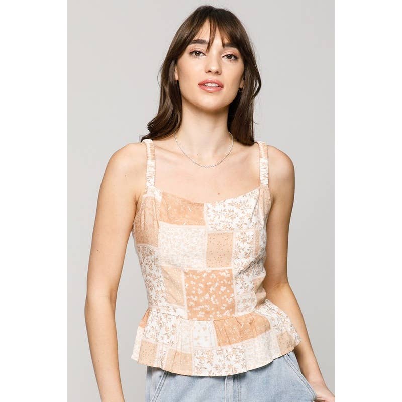 IVE - Wholesale Camisole - Women's - Elastic Shoulder Straps Peplum Cami Top4