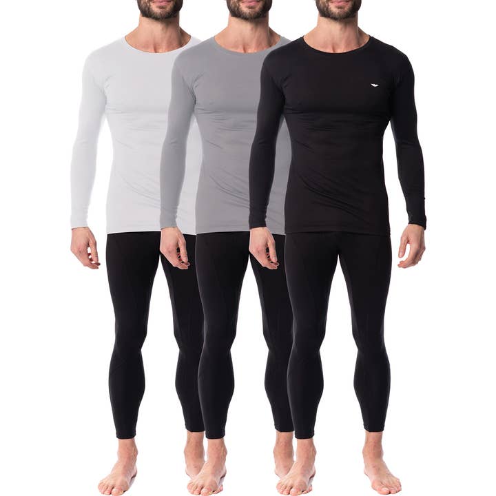I-Wear Brands - Wholesale Athletic Top - Men's - 3 Pack Men's Lightweight Long Sleeve Base Layer Shirt8