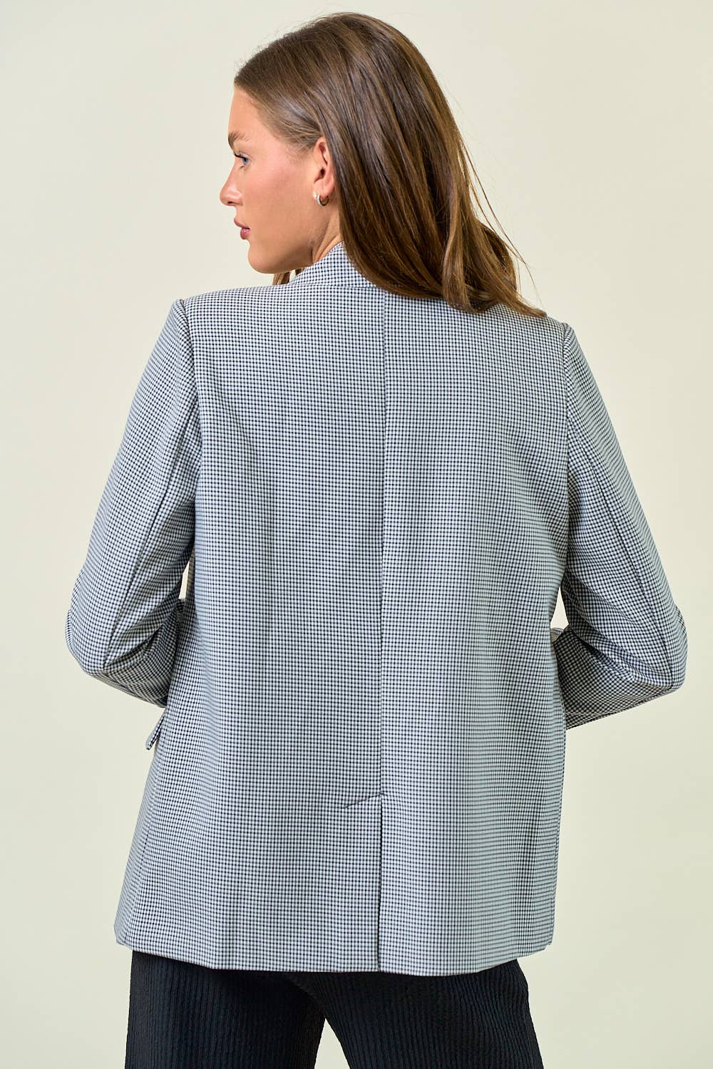 Doe and Rae - Vente Blazer – femme - Blazer à col à revers à carreaux avec poche avant - 10645J-18